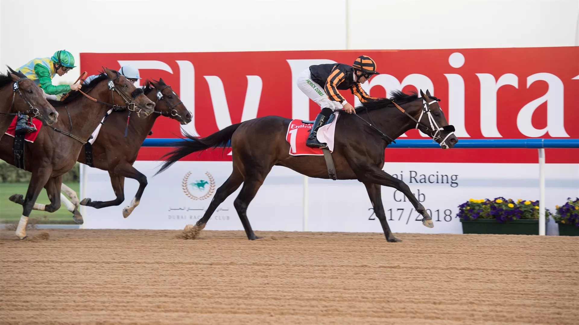 Kimbear trained by Doug Watson seen here winning the 2018 Burj Nahar (credit: Dubai Racing Club/Erika Rasmussen)