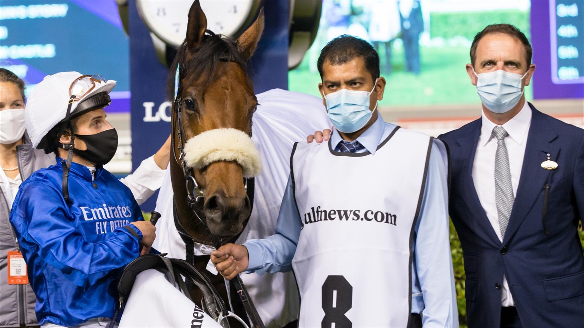Star Safari (GB) (Charlie Appleby - William Buick) wins the Dubai Millennium Stakes Sponsored By gulfnews.com at the Sixth Dubai World Cup Carnival on Feb. 25, 2021. (Credit: Erika Rasmussen//DRC)