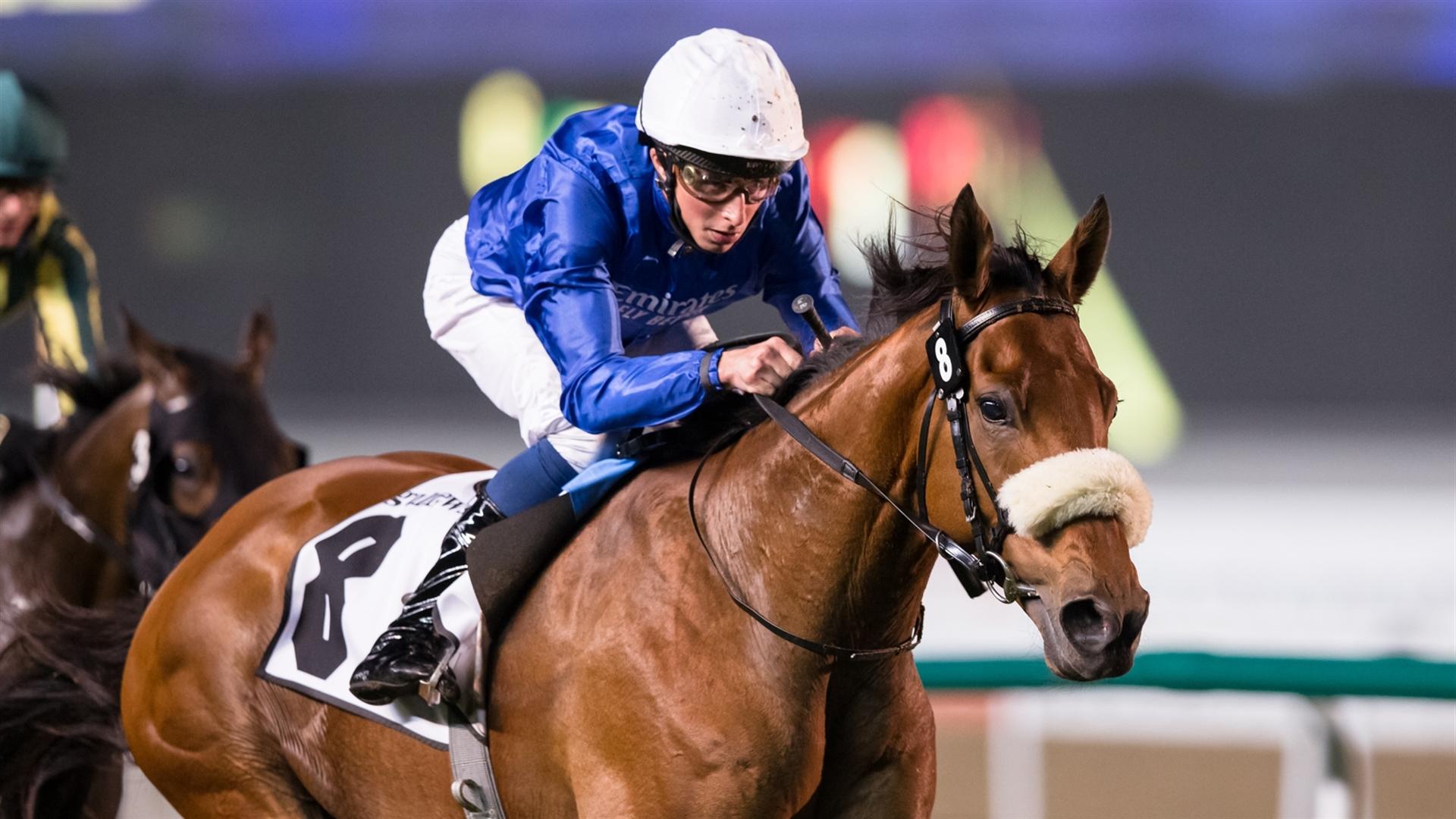 Star Safari (GB) (Charlie Appleby - William Buick) wins the Dubai Millennium Stakes Sponsored By gulfnews.com at the Sixth Dubai World Cup Carnival on Feb. 25, 2021. (Credit: Erika Rasmussen//DRC)