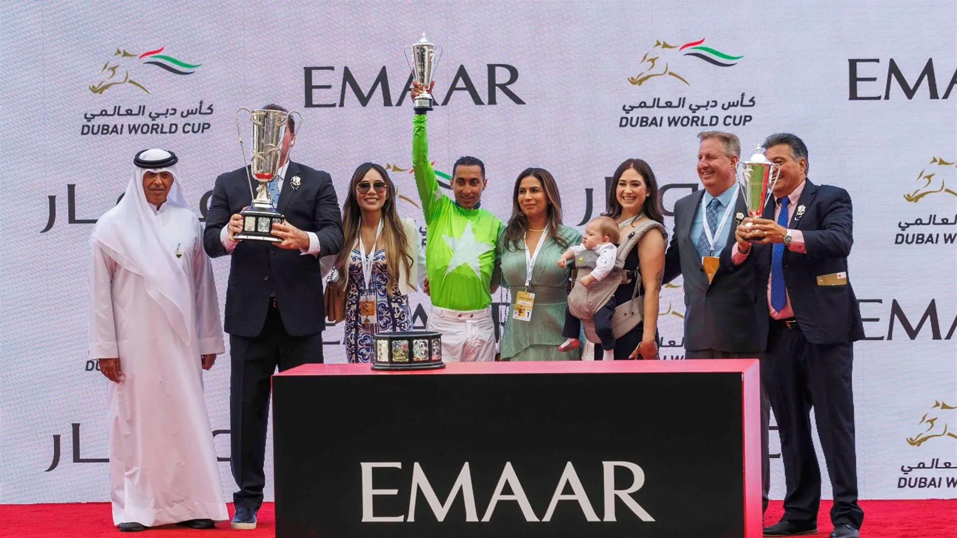 Two Rivers Over (USA) (Doug O'Neill - Edwin Maldonado) Presentation wins the Godolphin Mile - 300324