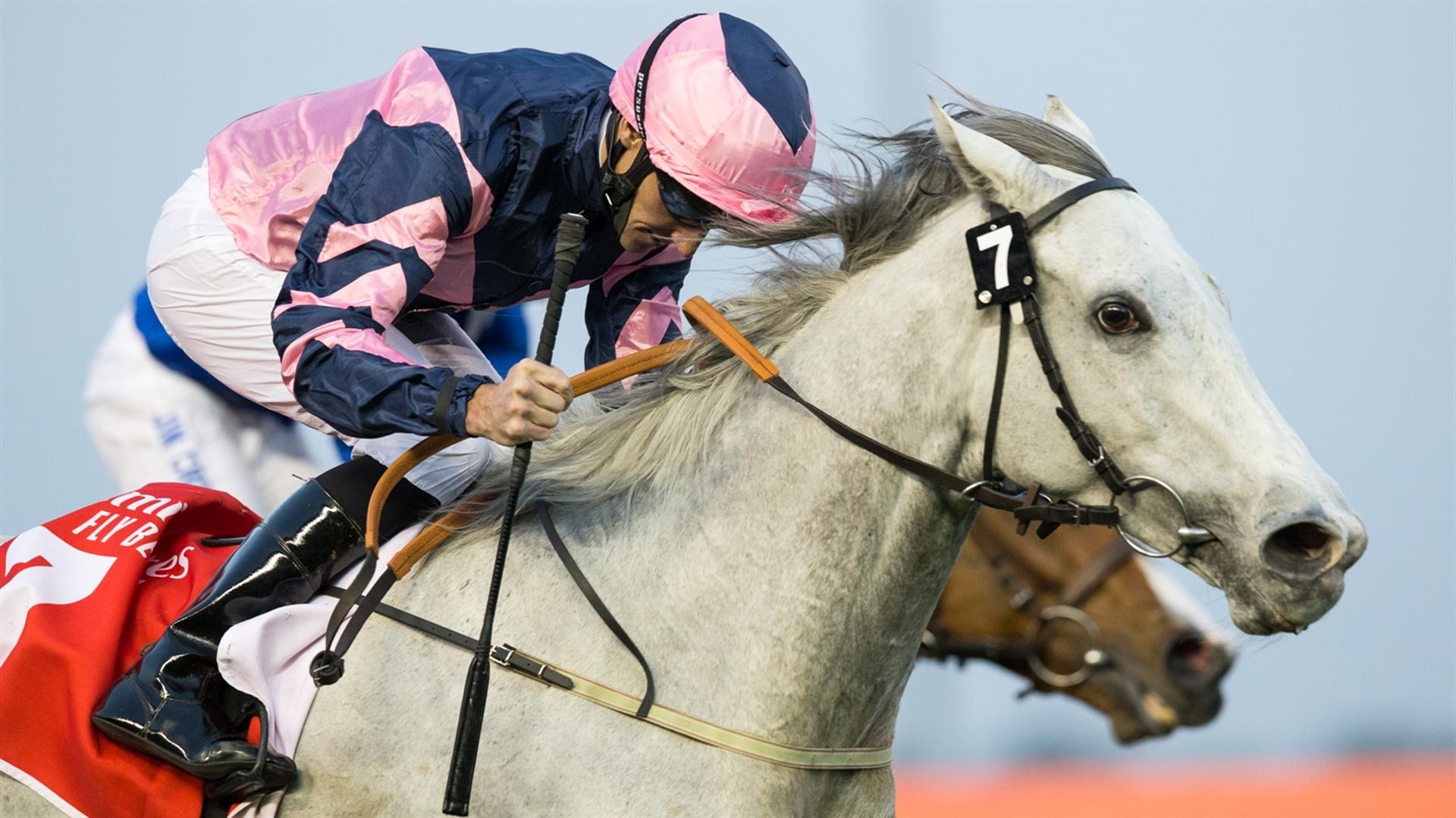 Salute the Soldier (GER) (Fawzi Nass-Adrie De Vries) wins the Al Maktoum Challenge R3 Sponsored By Emirates Airline at the Super Saturday, seventh DWCC on March 06, 2021. (Credit:Erika Rasmussen//DRC)