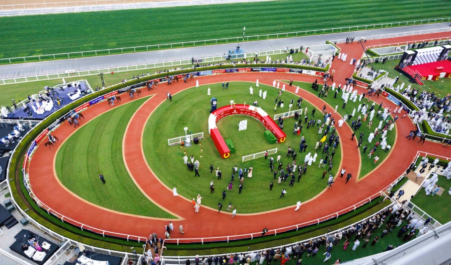 Aerial view of Meydan parade ring