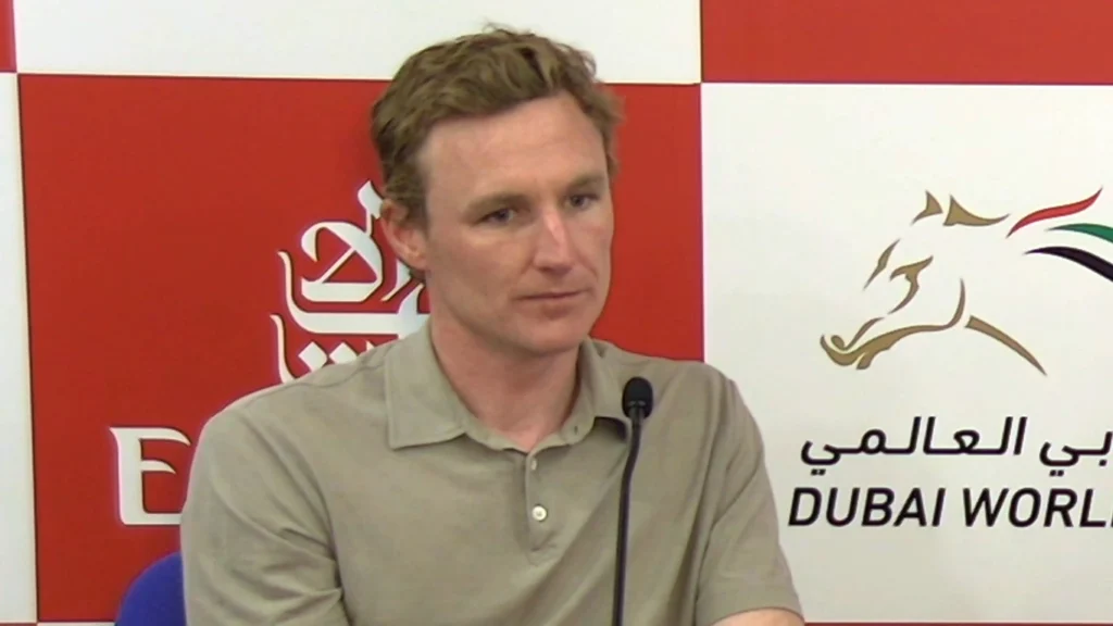 Racing official at World Cup press event