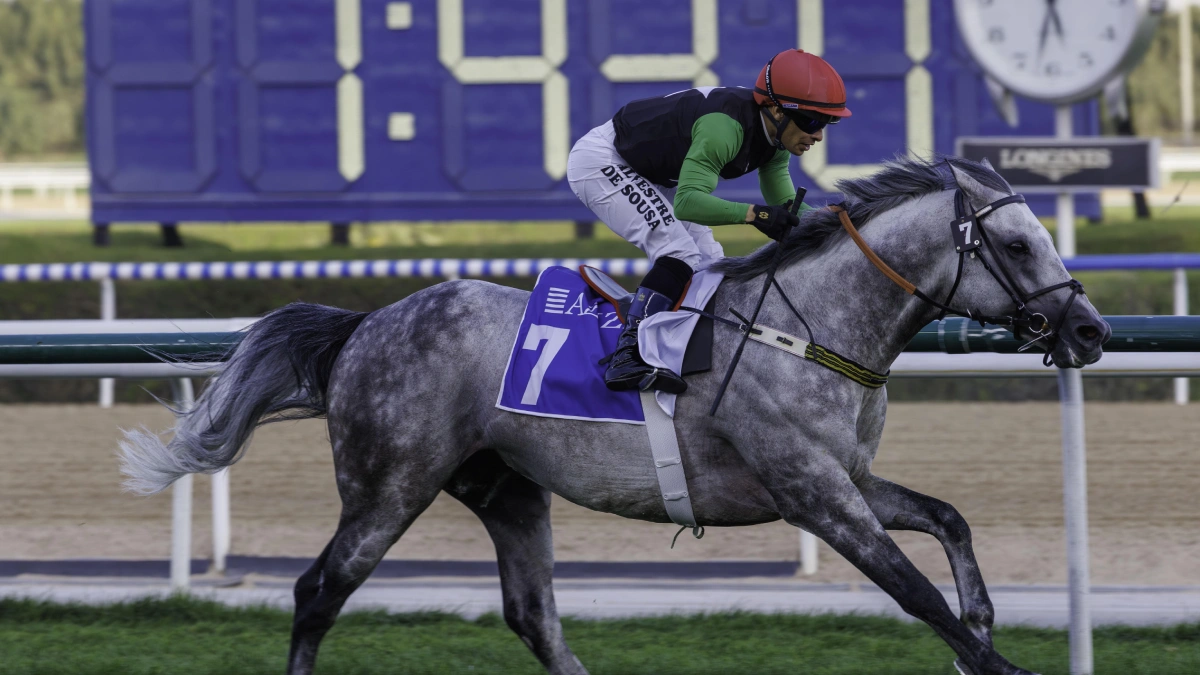 DJAFAR (FR) (Musabbeh Al Mheiri- Silvestre De Sousa) wins Mazrat Al Ruwayah Sponsored by Azizi Developments (1)_0
