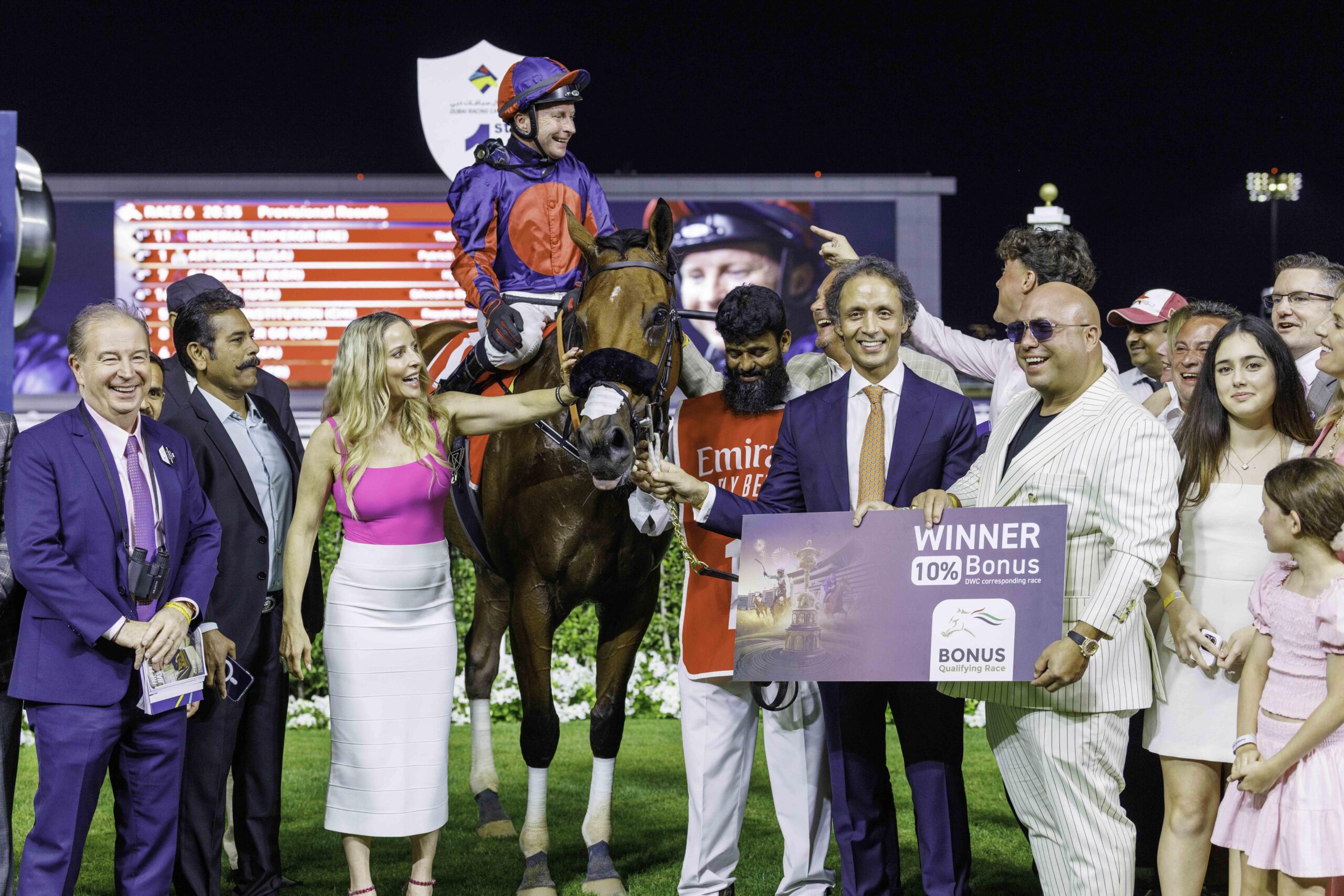 Imperial Emperor (IRE) (Bhupat Seemar-Tadgh O’Shea) wins the Group 2 AL MAKTOUM CLASSIC Sponsored by Emirates Airline (4)