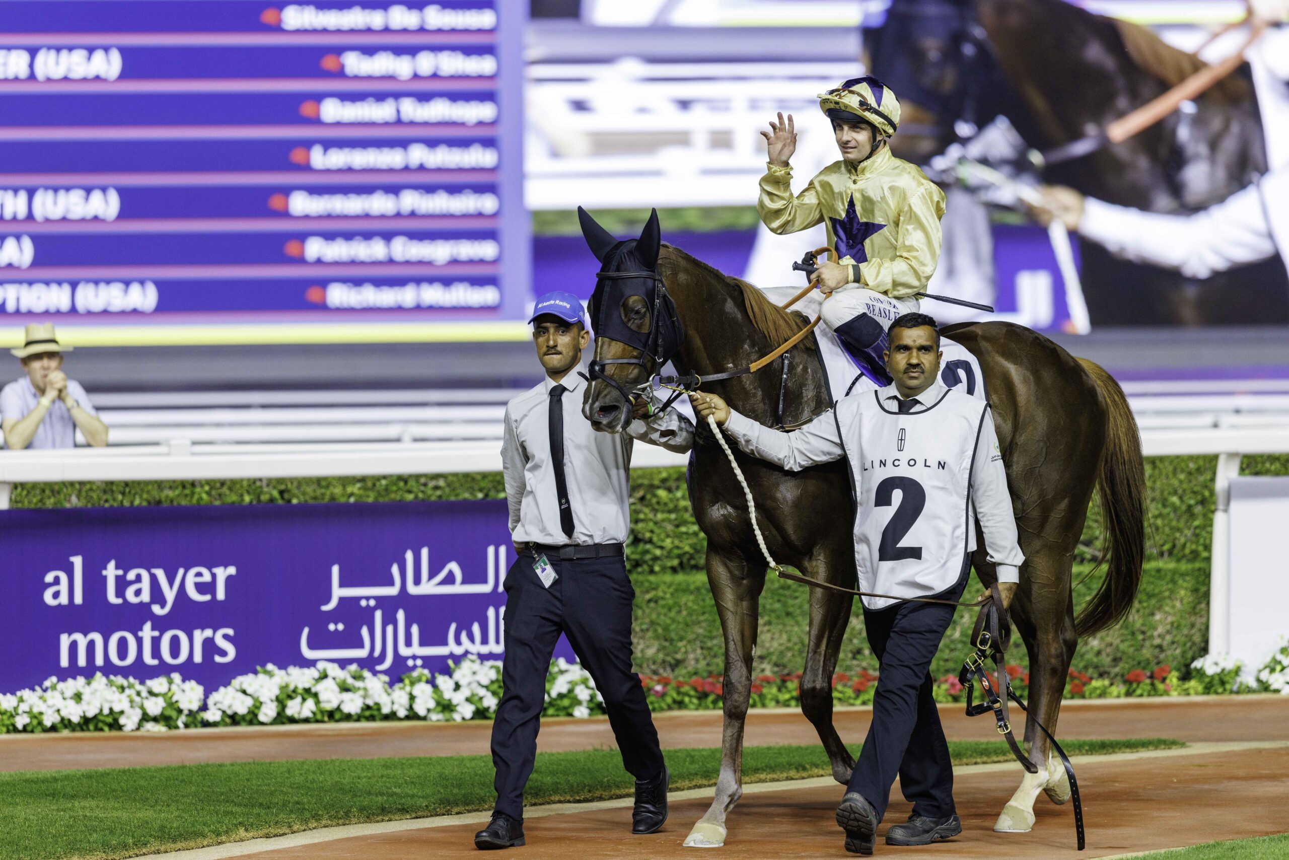 Sir Harmony (USA) (Ahmed bin Harmash-Connor Beasly) wins the Lincoln Nauti (5)