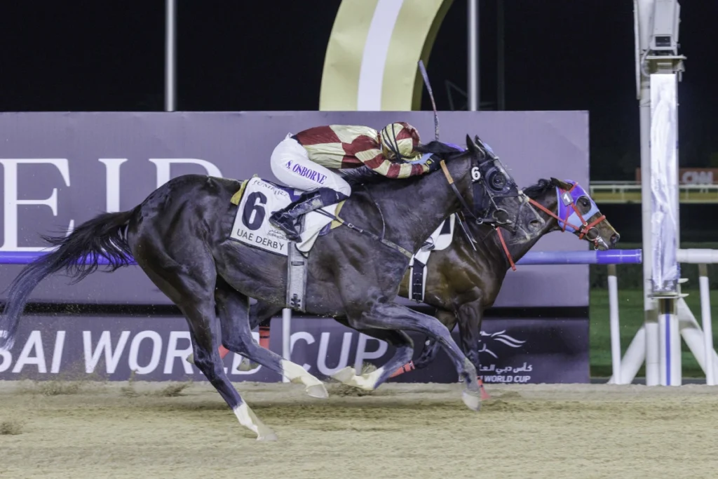 Race 5 - ADMIRE DAYTONA (JPN) wins UAE Derby Sponsored by Jmeirah, April 5, 2024 | Dubai Racing Club