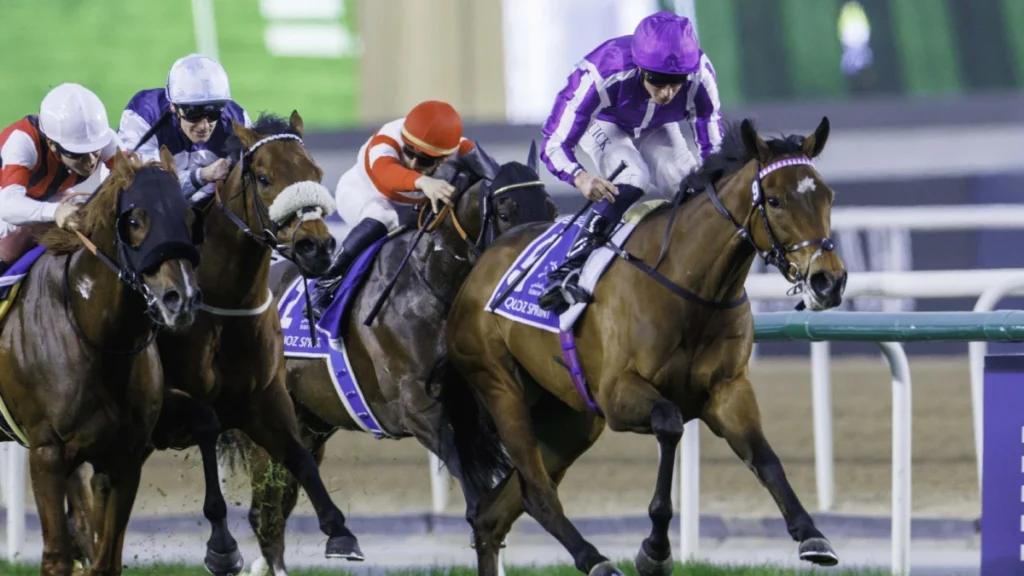 Race 4 - BELIEVING (IRE) Wins Al Quoz Sprint Sponsored by Azizi Developments, April 5, 2024 | Dubai Racing Club