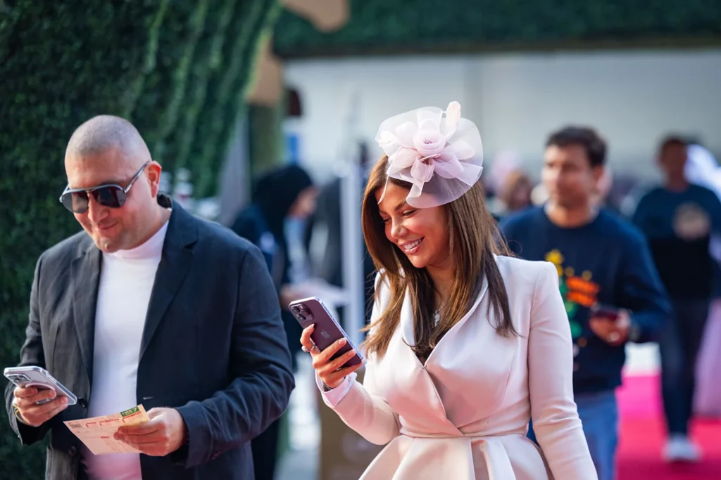 People at an outdoor event.