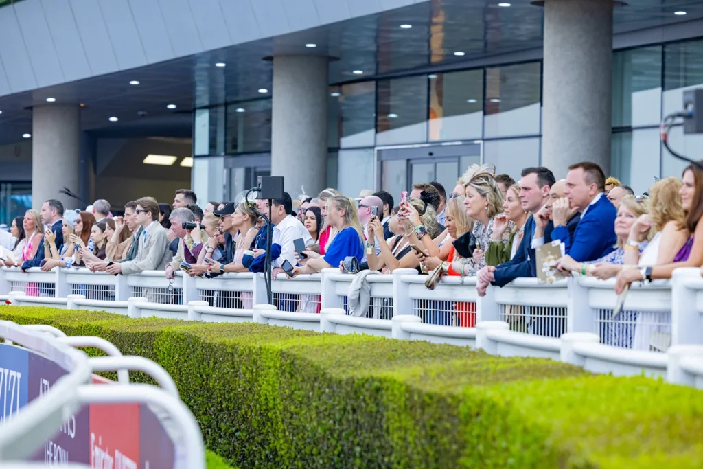 VIP guests watching races from terrace