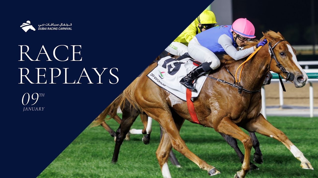 Horse racing event with jockeys competing.