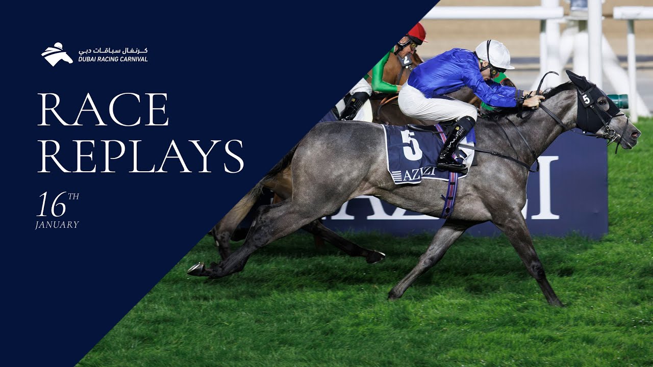 Horse racing event with jockey