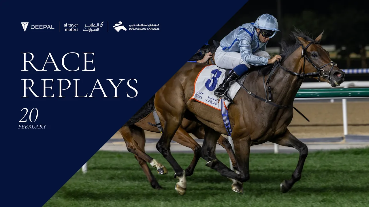 Horse racing event promotional image.