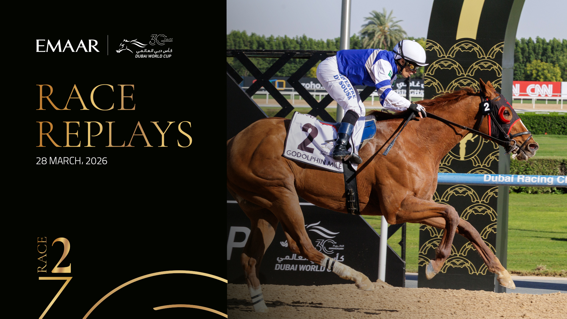 DWC Race Replay – Race 2 – Godolphin Mile – March 28, 2026